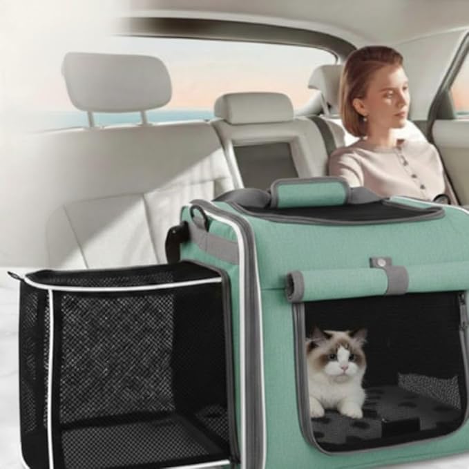 New Dog Bike Basket - Premium Dog Basket for Bike, Secure Pet Basket for Rides with Safety Strap, Dog Carrier Backpack Carrier with Dog Bowl by Luniko Shop (Blue)