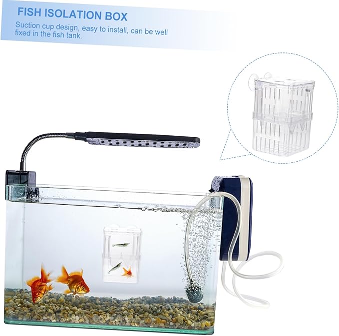 3-Piece Fish Breeder Box Set Plastic Aquarium Separator for Fish Tank Breeding