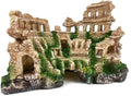 Antique Roman Column Ruin Aquarium European Castle Decoration for Fish Tank Castle Cave Hideouts Rocks Plants Supplies Accessories Safe for Freshwater and Saltwater Fish Tanks – Large