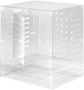 Clear Acrylic Bird Cage for Small Birds, Transparent Display Habitat for Canary, Parakeet - Easy to Clean & Assemble (9x12x13in)