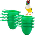 8 Pcs Mini Bird Parrot Food Bowl Feeder Plastic Pigeons Birds Cage Dish Convenient Hanging Container
