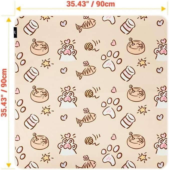 35.43" Extra Large Cat Grooming Wrap,Soft Self-stick Cat Burrito Restraint Blanket Grippy Cloth for Large Cats & Small Dogs Medicine,Nail Clipping,Ear Cleaning,Teeth Brushing Anti-Scratch Anti-Escape