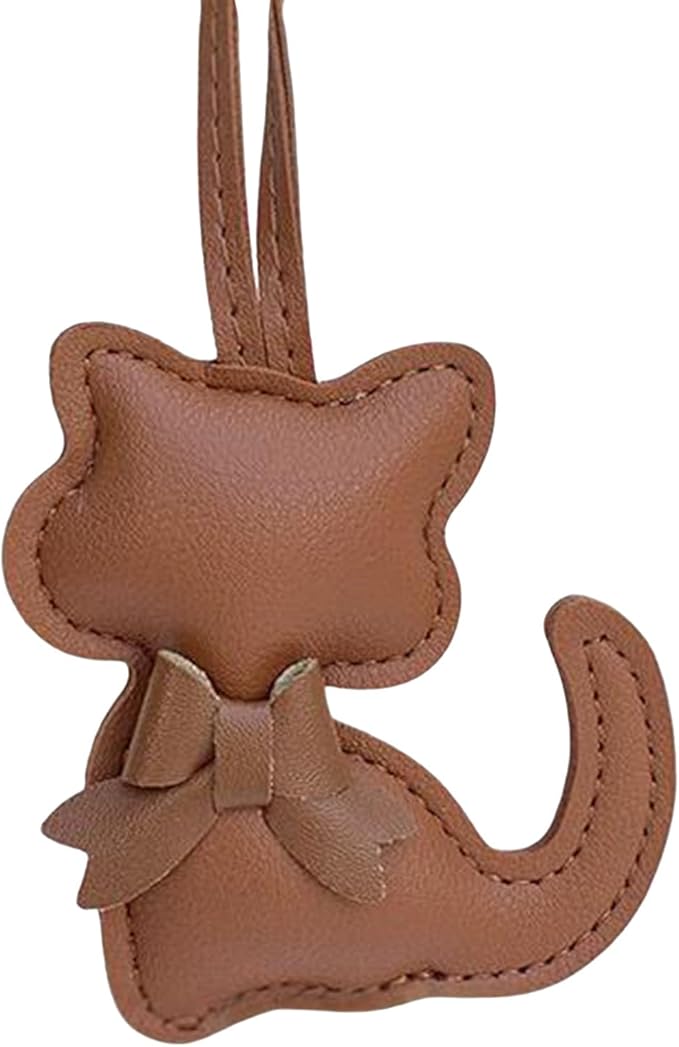 Soft Leather Bow Charm Handmade Fashionable Cat-Themed for Phone Camera Strap & Collar Decoration Stylish Bowknot Bag Charm
