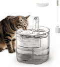 NPET WF050 Cat Water Fountain, Dog Water Dispenser, 1.5L Super Quiet Automatic Pet Drinking Fountain with Faucet Kit