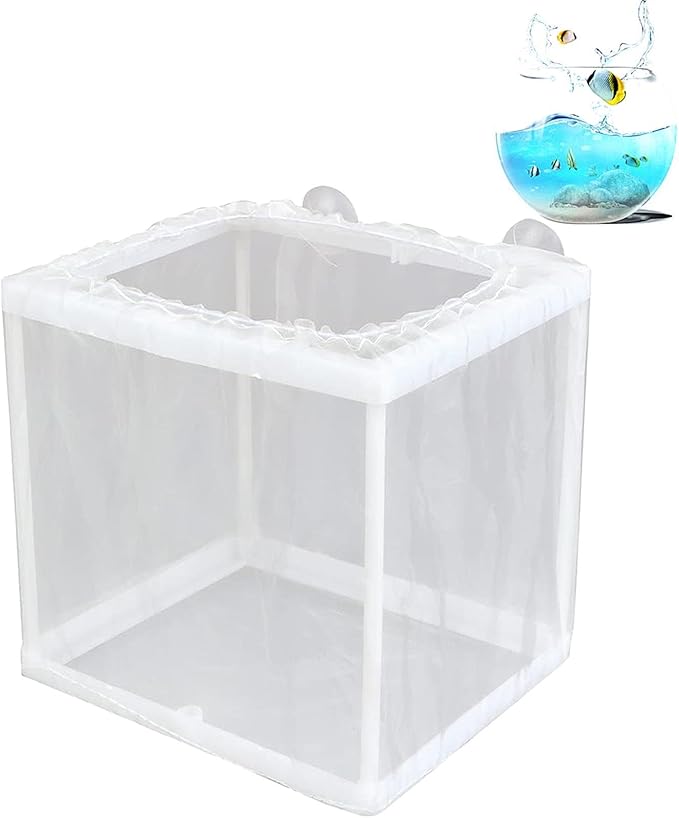Fish Breeding Box - Aquarium Breeder Box, Mesh Box Fish Breeding Tanks | Fish Tank Breeding Isolation Box, Fish Fry Hatchery with Suction Cups, Juvenile Fish Separation Net for Fish clownfishh