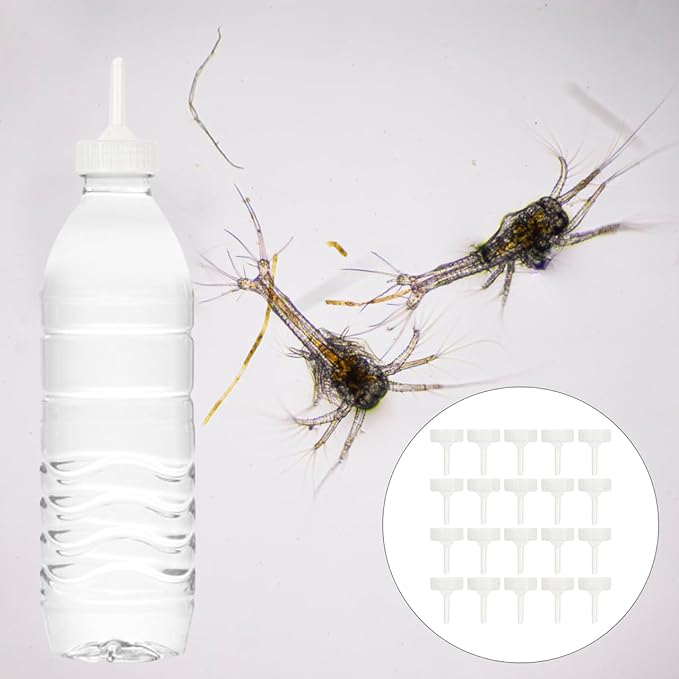 20 Pcs Brine Shrimp Incubator Bottle Caps Aquarium Hatchery Kit for DIY Shrimp Egg Hatching