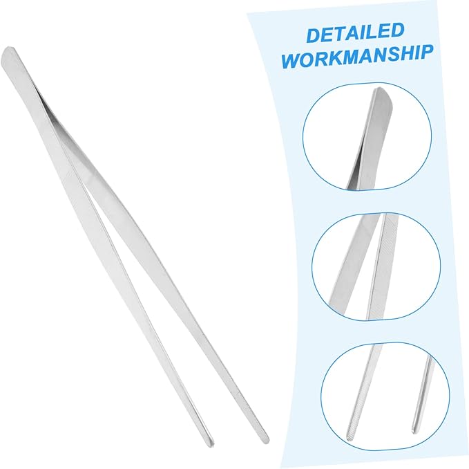 Didiseaon 30cm Straight Tweezer for Aquarium Stainless Steel Aquatic Tweezers Tank Tools Planting Aid