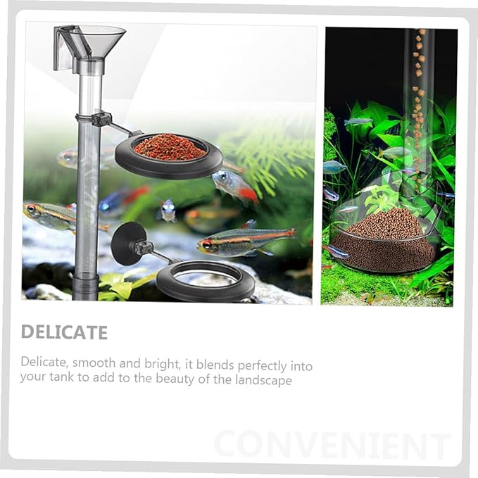 Multifunctional Fish Tank Feeder Tube Aquarium Feeder for Shrimp and Fish Feeding Aquarium Accessory Kit with Feeding Ring