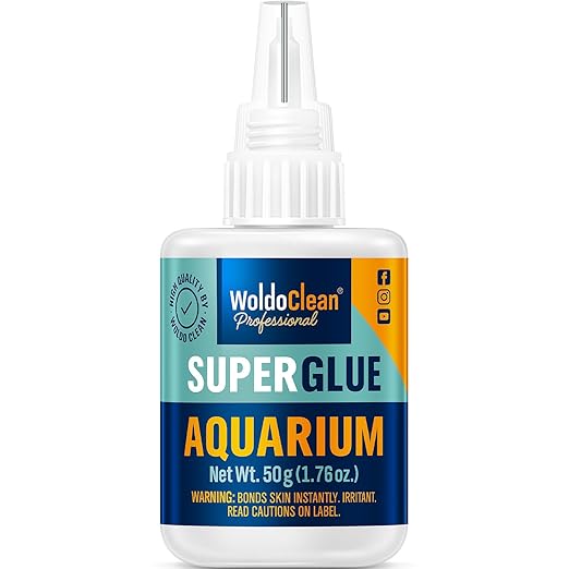 WoldoClean Aquarium Super Glue for mosses and Plants - for Freshwater and Saltwater Aquariums 50g