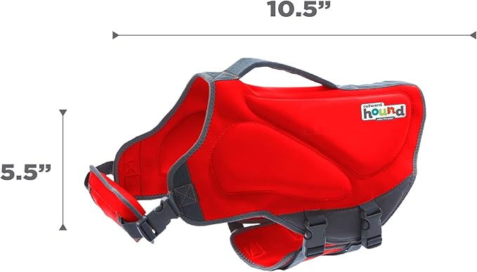 Outward Hound Dawson Swim Red Dog Life Jacket, Small