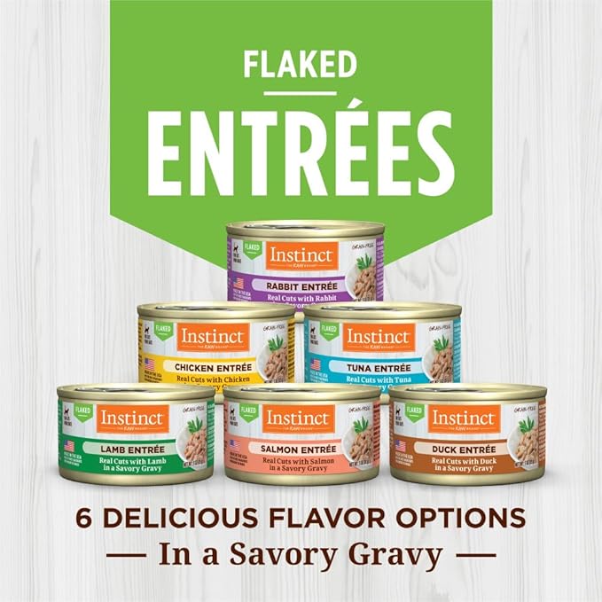 Instinct Flaked Entrée Wet Canned Cat Food - Tuna, 3 Ounce (Pack of 24)