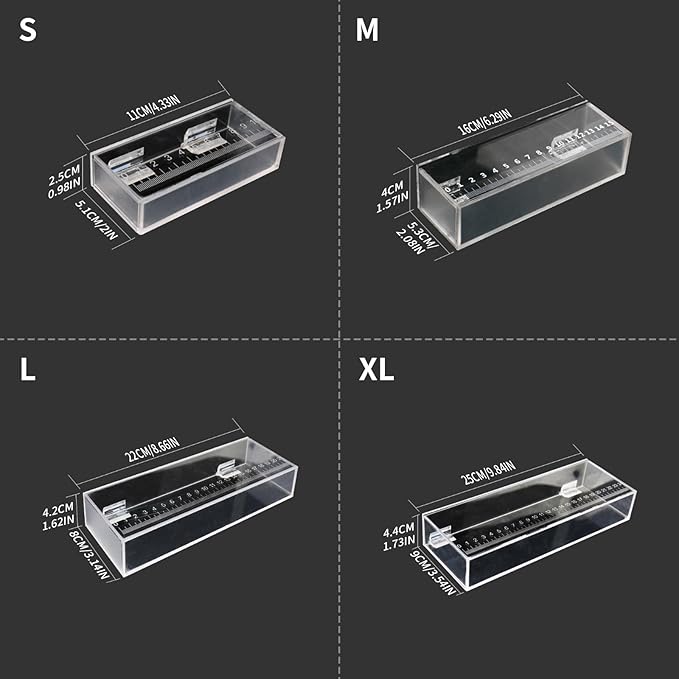 Acrylic Fish Viewing Box Multifunctional Fish Breeding Case for Aquarium and Hatchery with Clear Scale for Observation
