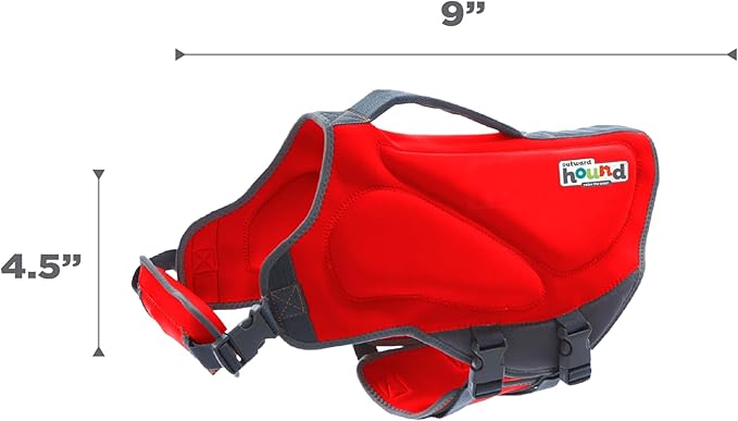 Outward Hound Dawson Swim Red Dog Life Jacket, XS