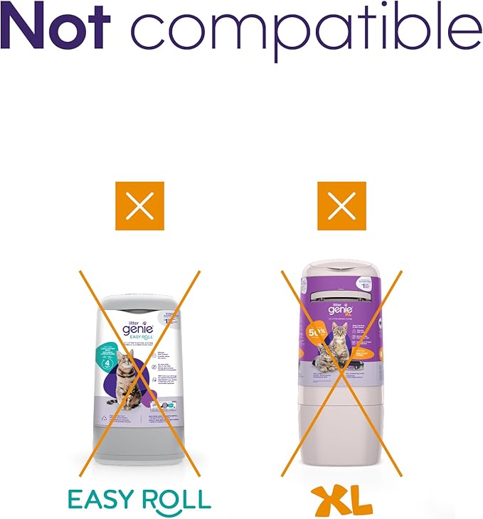 Litter Genie Eco Refills | Compostable Cat Litter Bags Jumbo 1-pack | Up to 4 Months of Supply in 1 Cartridge