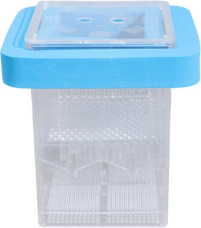 Aquarium Clear Breeding Box Double-Layer Hatchery Incubator for Fish Fry Shrimp Isolation & Spawning Adjustable Partition Fish Breeding Tanks