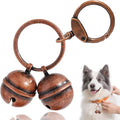 Copper Dog Bells for Collars with Quick-Release Clasp - Audible Safety Trackers for Medium to Large Dogs, Outdoor Collar Accessories(Copper)