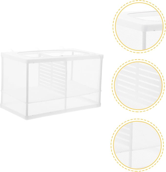 POPETPOP Fish Breeding Tank Cups Easy Install Aquarium Isolation Box for Hatching Betta and Guppy Fry Material for Rearing and