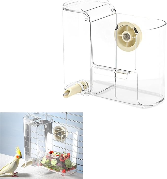 Adjustable Water Flows Bird Feeder and Dispenser for Small Pet Safe Easy Large Capacity Feeding Watering Supply Bird Feeding Watering Bowl