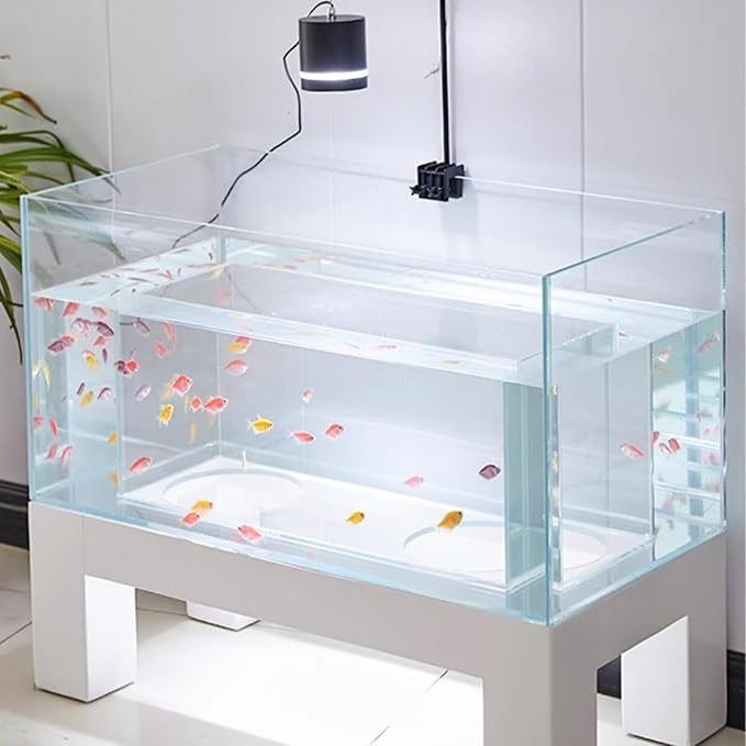 20 Gallon Cat Bed Aquarium Fish Tank - Immersive Viewing Glass Cat Cave, Cat Entertainment Equipment with Tunnel for Indoor Cats, Turtle & Betta（31.5x15.7x17.7in） A 31.5x15.7x17.7in