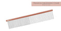 Kenchii Premium Satin Rose Gold Grooming Combs (Medium)