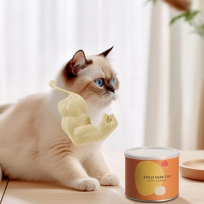 Creative Cat Muscle Arms,Halloween Cat Costume Accessory,3D Printed Cat's Neck Arms with Muscle,Funny Muscle Arms for Cats,Pet Costume for Kitten Birthday Party Supplies (Apricot)
