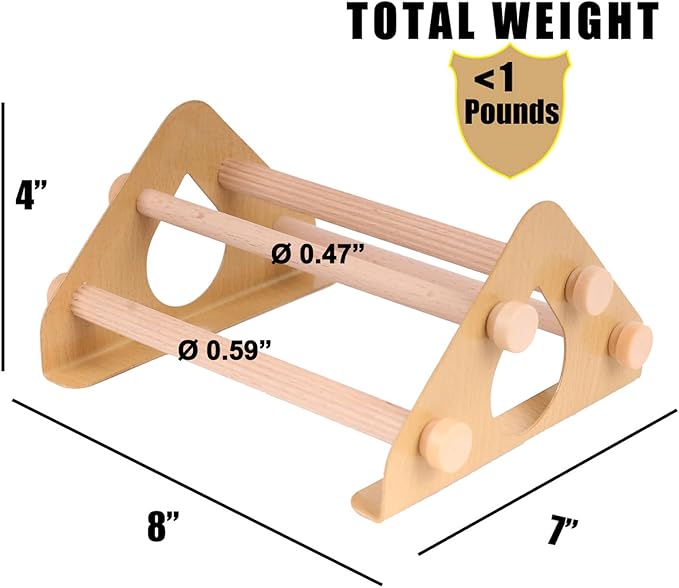 Baby Chick Perch, Durable Metal Stand with Natural Wooden Roosting Bars for coop and brooder, Training Chicken Roosting Perches for Mini Baby Chicks, Easy to Assemble, Fun Toys