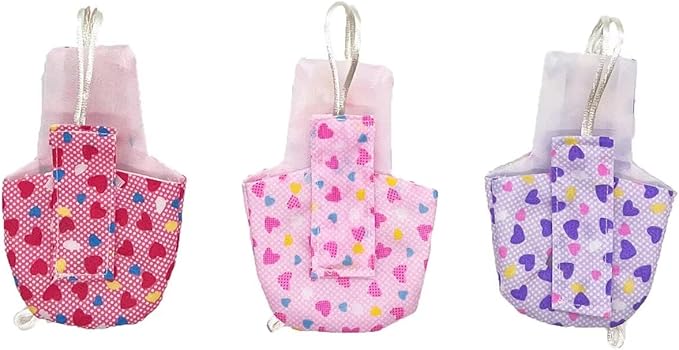 Cute Birds Suit Parrots Holiday Reusable Heart Pattern Decoration Pet Bird Clothes 2 Sizes for Parrot Pet Chicks 3 PCS