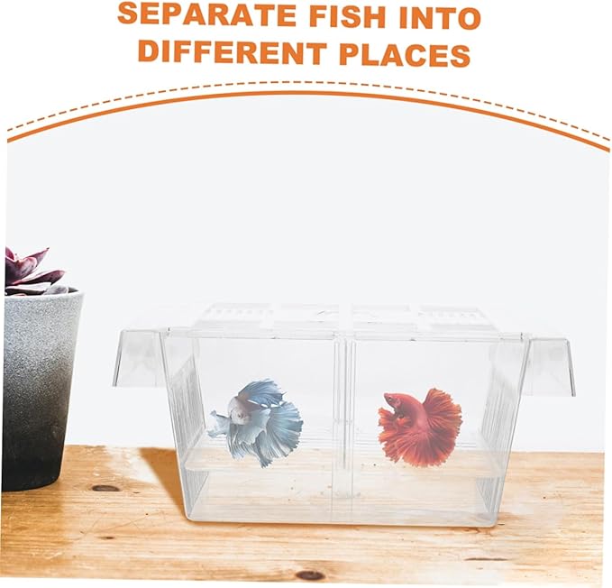 Happyyami 2pcs Fish Breeding Box Cups Incubator for Juvenile Fish Safe Isolation Tank for Aquariums Lightweight and Portable