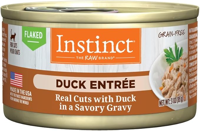 Instinct Flaked Entrée Wet Canned Cat Food - Duck, 3 Ounce (Pack of 24)