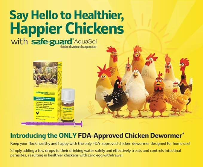 Safe-Guard Aquasol Dewormer for Chickens, 3 mL