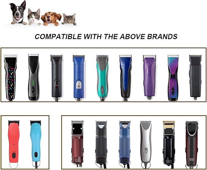 8 Pack Detachable Pet Dog Grooming Replacement Ceramic Blades Set Compatible with Andis Pet Clipper/Oster A5/Wahl KM10 Series Dog Clipper