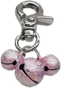Mirage Pet Products Lobster Claw Bell Charm for Pets, Light Pink