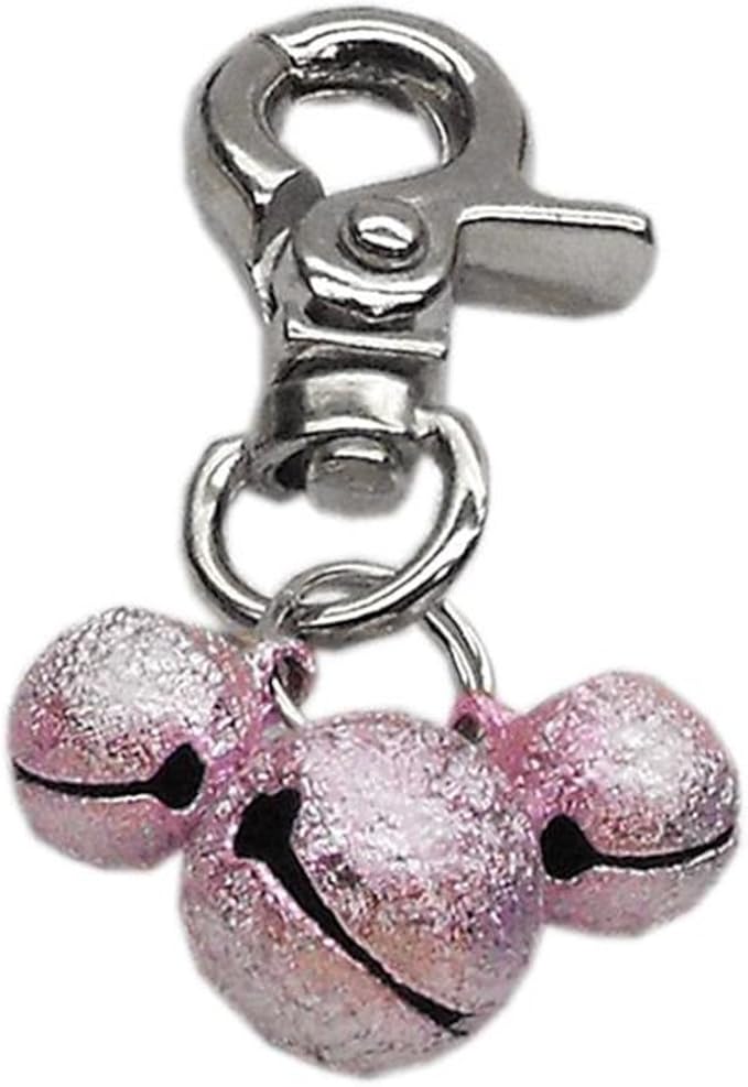 Mirage Pet Products Lobster Claw Bell Charm for Pets, Light Pink