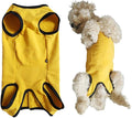 Dog’s Recovery Suit Post Surgery Shirt for Puppy, Wound Protective Clothes for Little Animals(Yellow-xs)