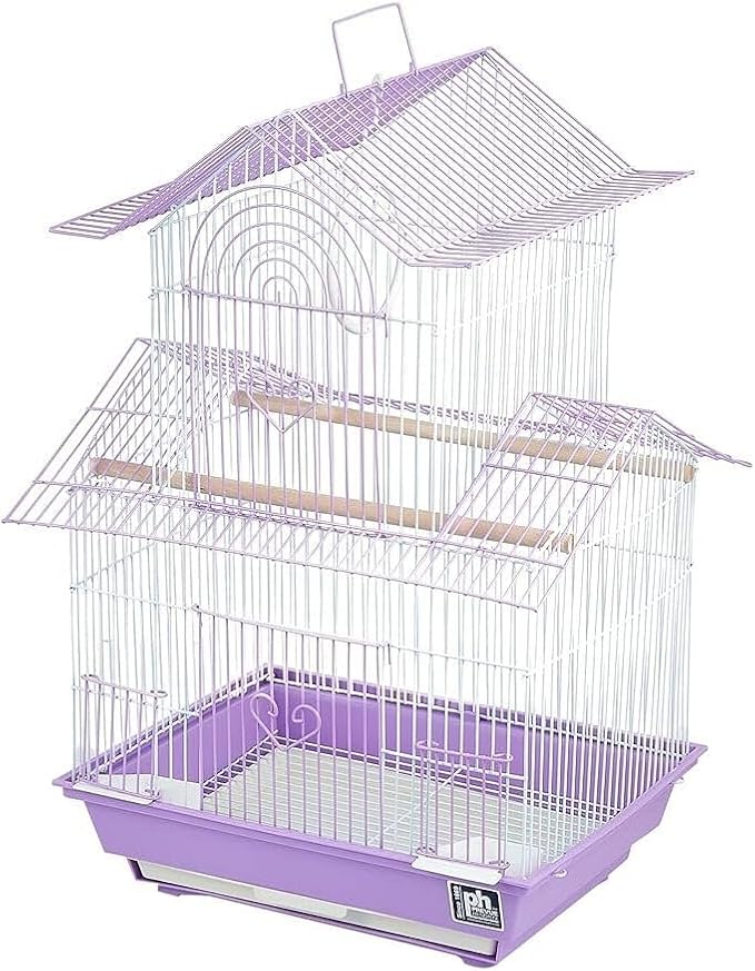Bird Cage Spacious & Durable - Natural Wood Accents - Comfortable Habitat for Parakeets & Canaries