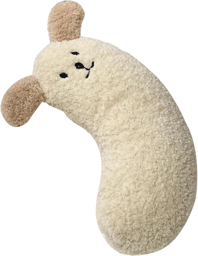 U Shaped Dog Pillow - Calming Neck Support, Cuddler Pet Cushion | Ergonomic Pillow soothes in Pets, Plush Curved Support for Small Animals with Cute Pattern and Travel Friendly Shape