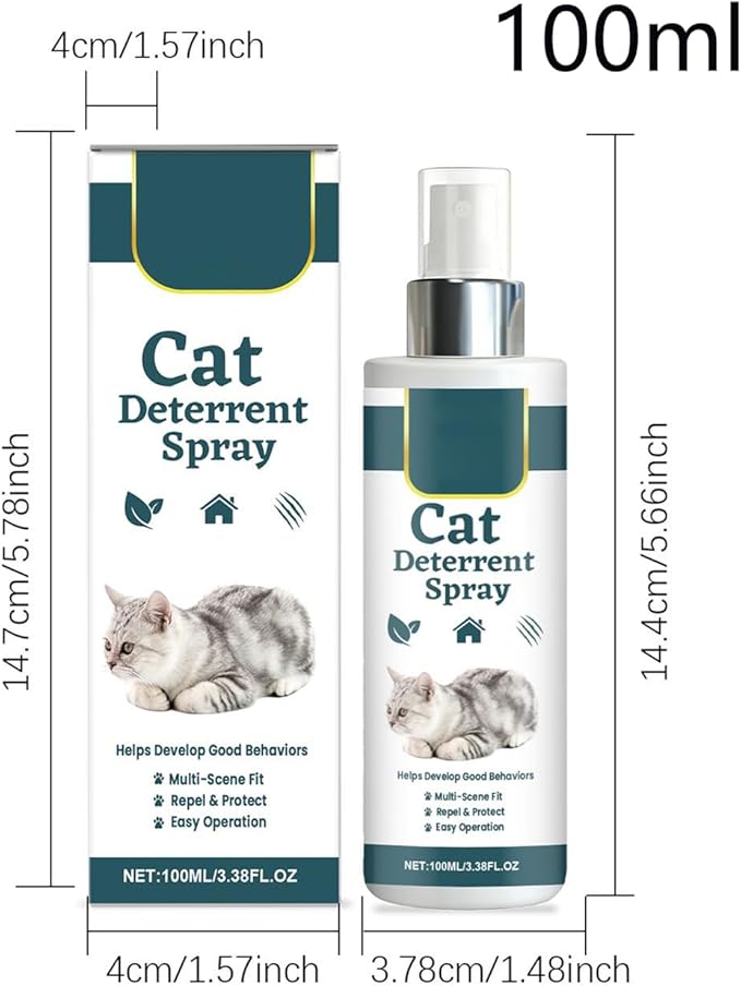 Genérico Anti Scratch Spray for Cats, Carpet Protector 100ml, Training Spray Cats, for Furniture Sofa Carpet Balcony Door Garden