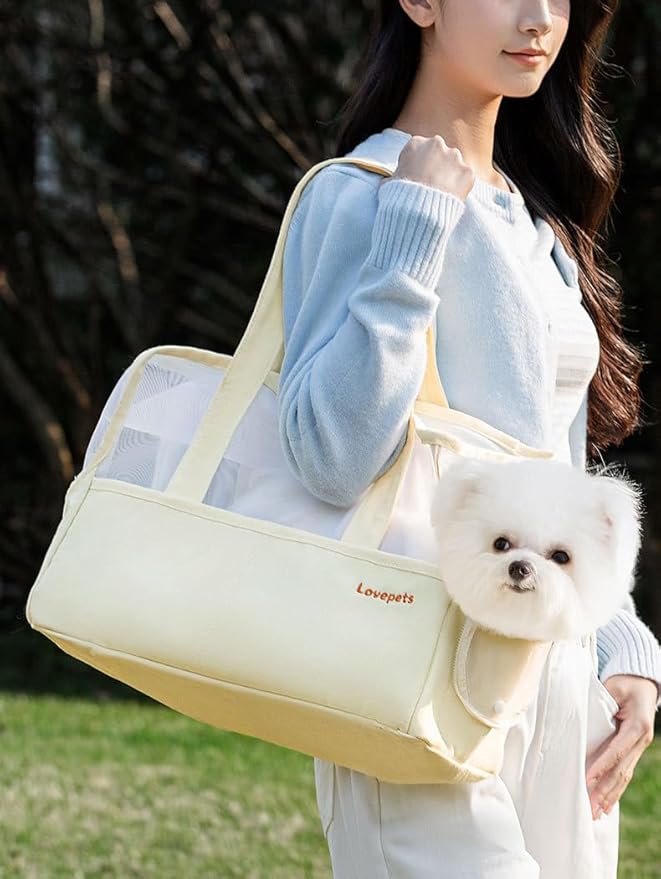 Dog Purse Carrier for Small Dogs - Pet Carrier for Cat, Soft Sided Dog Carrier for Small Animals,Collapsible Breathable Lightweight Pet Carrier Sling for Outing Travel Vet-Sky Blue