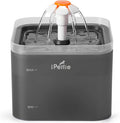 iPettie Neverland Cat Water Fountain with LED Light, 67oz/2.0L, Ultra Quiet Drinking Waterer, Automatic Filtered Water Dispenser, Water Purifier for Pets, Grey