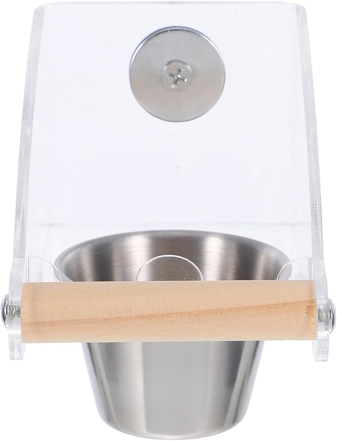 Yardwe Automatic Bird Feeder and Drinker Cup Small No-Spill Cage Food Dish for Parakeets Pigeons Pet Birds Feeding and Watering Supplies