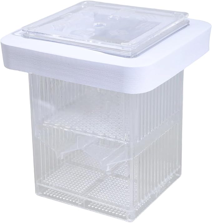 Aquarium Clear Breeding Box Double-Layer Hatchery Incubator for Fish Fry Shrimp Isolation & Spawning Adjustable Partition Fish Breeding Tanks