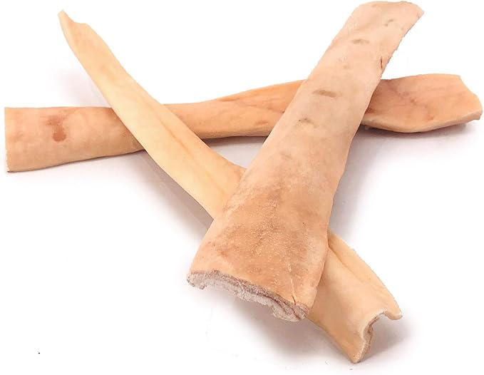 ValueBull Beef Cheek Slices, Long Lasting Dog Chews, Thick 9-10 Inch, 80 Count Bulk Pack - Long Lasting Dog Chews, Rich in Collagen, Single Ingredient, Cleans Teeth