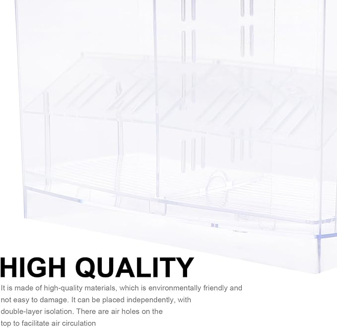 FRCOLOR Double Layer Fish Breeding Box Plastic Hatching Container with External Isolation Tank for Aquarium Fish Incubator Suitable and Aquatic Pets