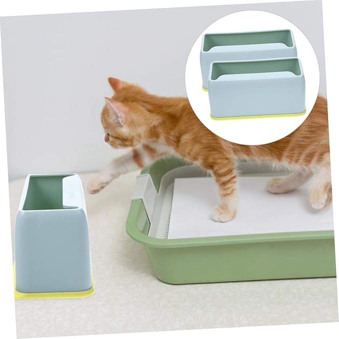 Mikikit 2pcs Cat Litter Scoop Base Cat Litter Scooper Holder Pet Shovel Storage Cat Scooper Cat Litter Scoop Holder Caddy Cat Litter Handle Litter Scoop with Stand Paw Holders Plastic