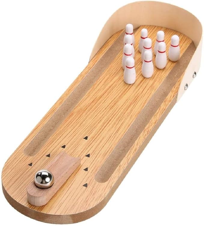 Litewoo Bird Training Toy Mini Bowling Wooden Parrot Desktop Intelligence Training Game for Parakeet Cockatiel Conure Lovebird Budgie Finch Cockatoo African Grey