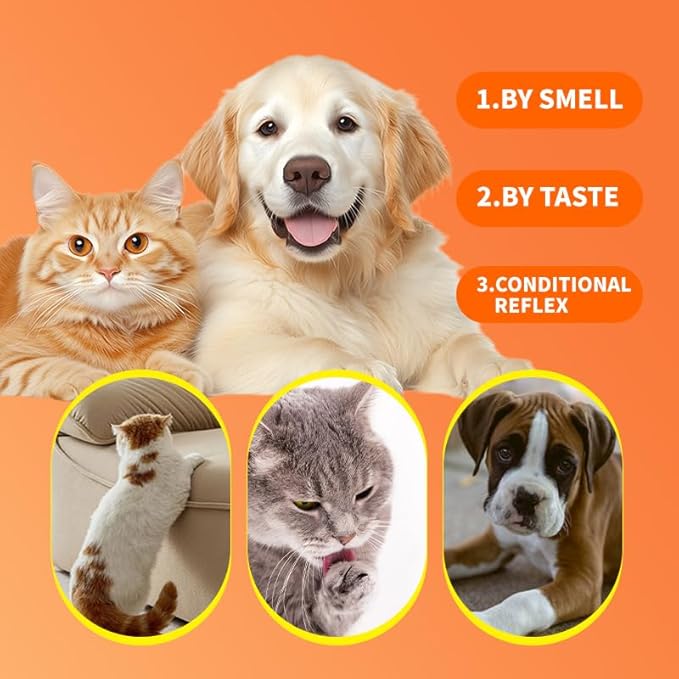 Cat Deterrent Spray Natural Safe Deterrent Spray Protect Furniture Sofas, Rugs, Restricted Areas-for Behavior Effective Deterrent for Urine Marking & Scratching
