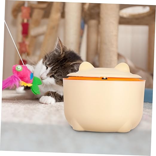 Toyvian 1set Cat Litter Disposal Bin with Capacity Odor-Containment Trash Can for Pet Waste Includes Trash Bags Easy One-Button Operation for Home Use