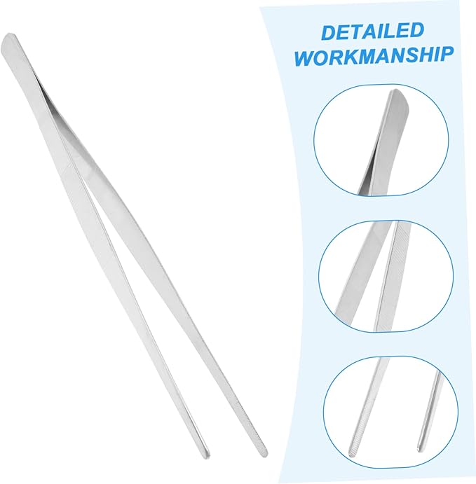 NOLITOY Aquatic Weed Tweezers Long Straight Stainless Steel for Aquarium Planting