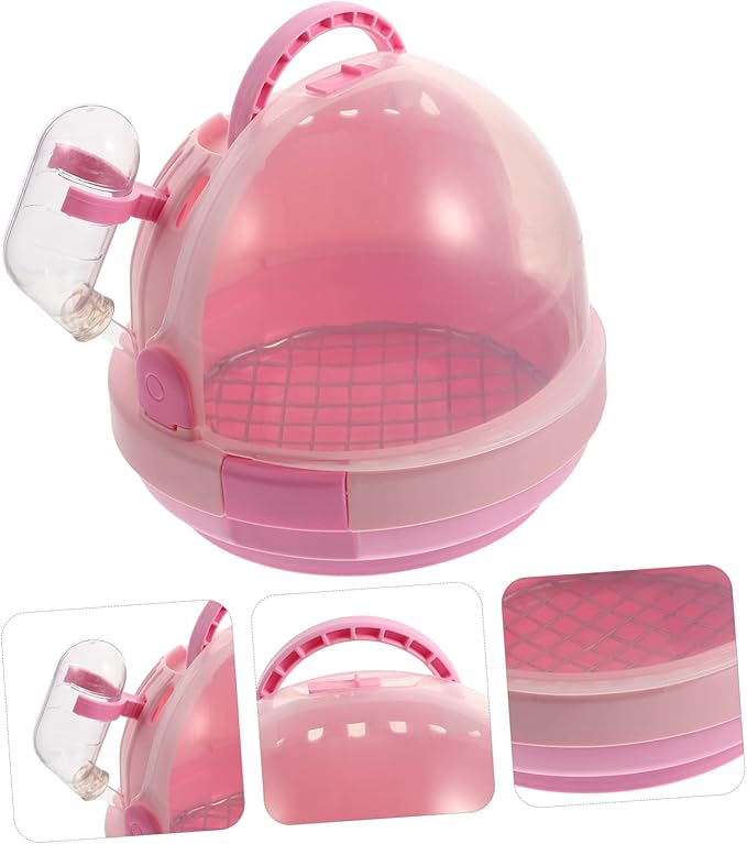 POPETPOP 2PCS Portable Parrot Travel Cage Lightweight Handheld Bird Carrier for Small Birds Insulated PET Case Removable Base