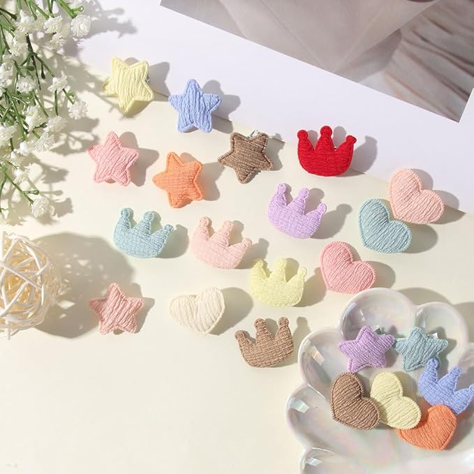 Small Dogs Hair Clip,30pcs (30colors) Heart Star Crown Shaped Puppy Dog Hair Bows with Barrette Small Pet Grooming Girl Doggy Accessories Gifts (Hair Clip)